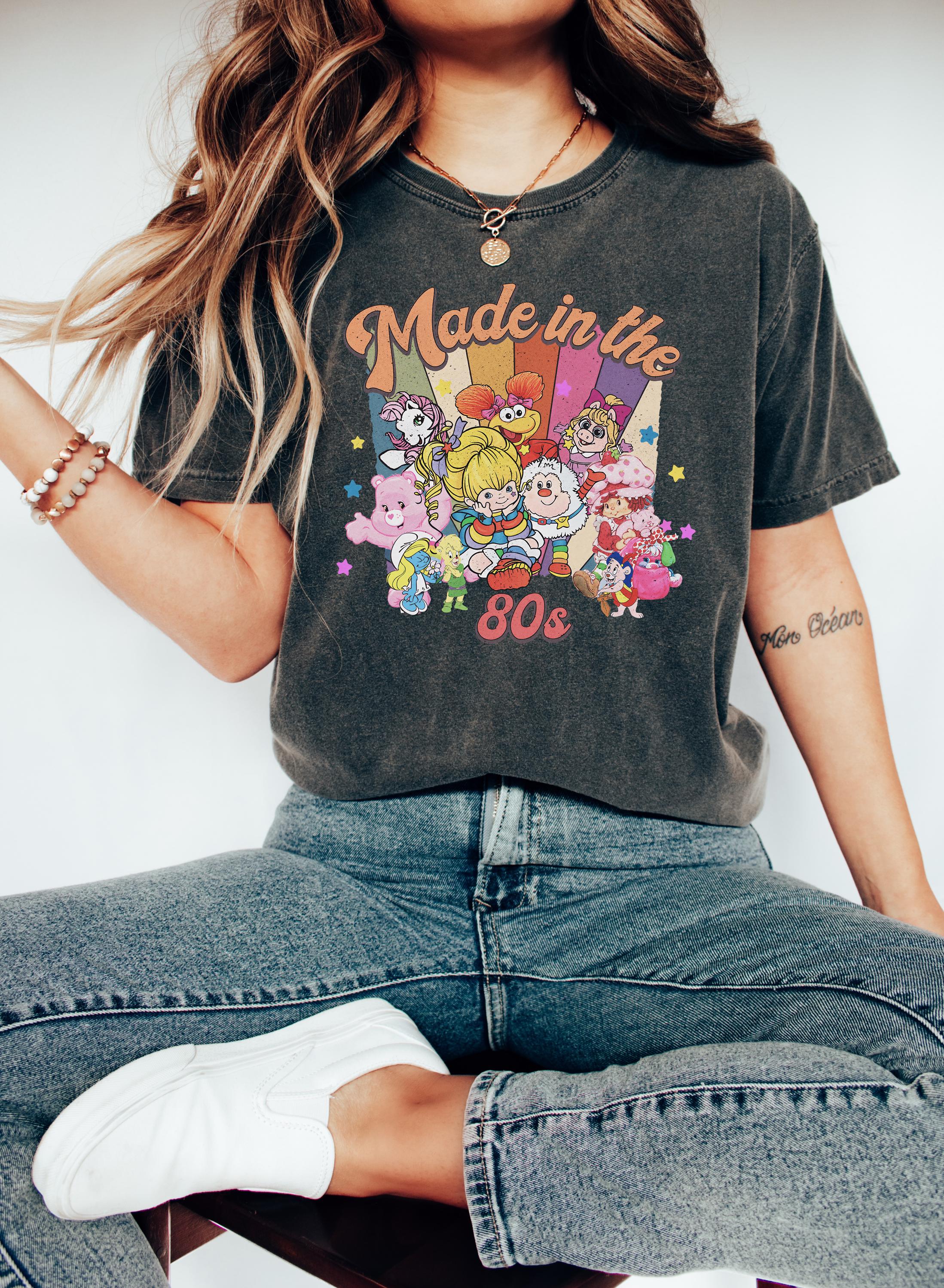 Cartoon Friends Nostalgia Made 80s 80s Y2k Tee 80s Party Rainbow Vintage 1980 Tee Birthday (1)