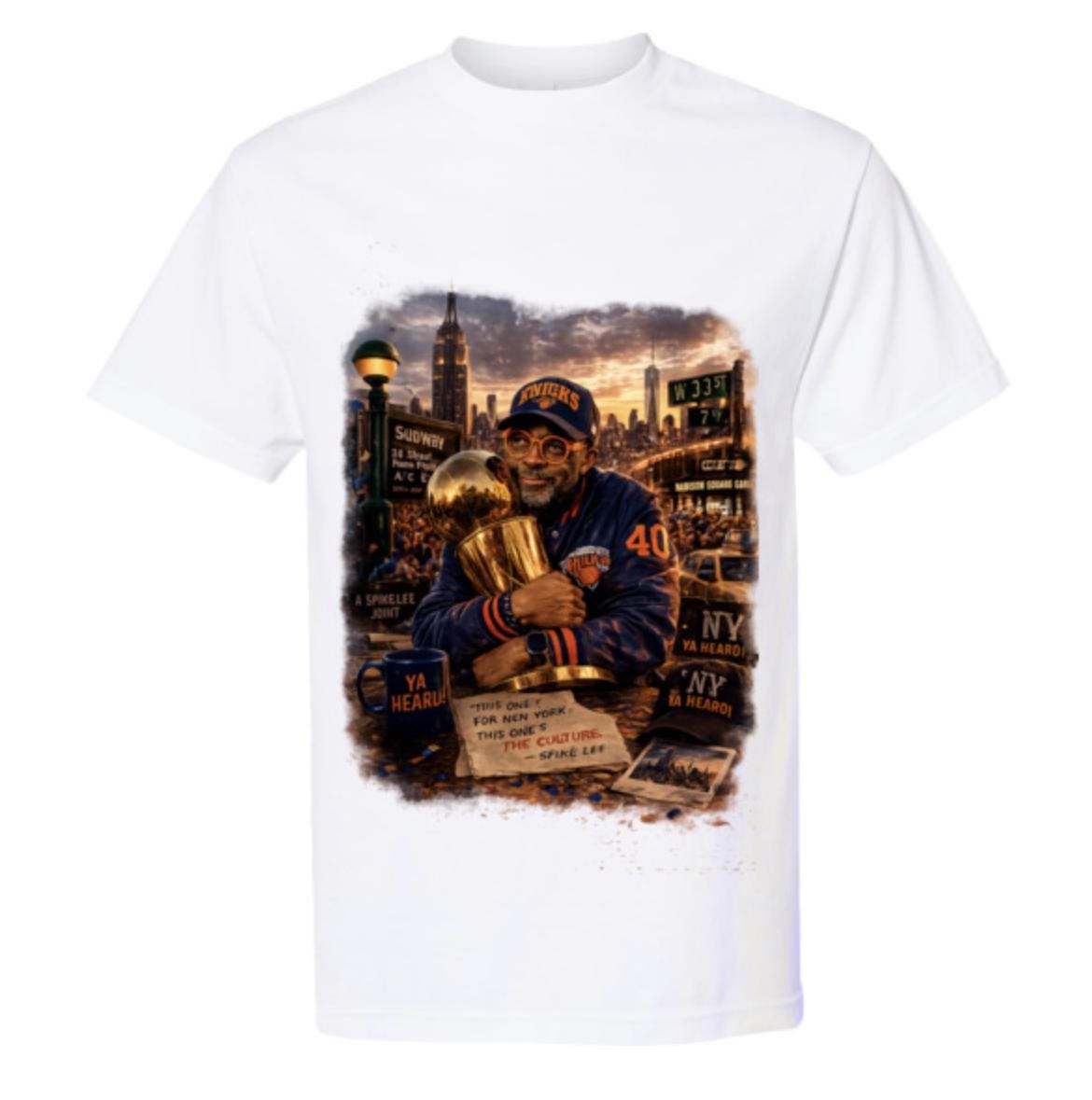 Spike Lee Knicks Championship York Basketball Culture Tee 2026 Champions (1)