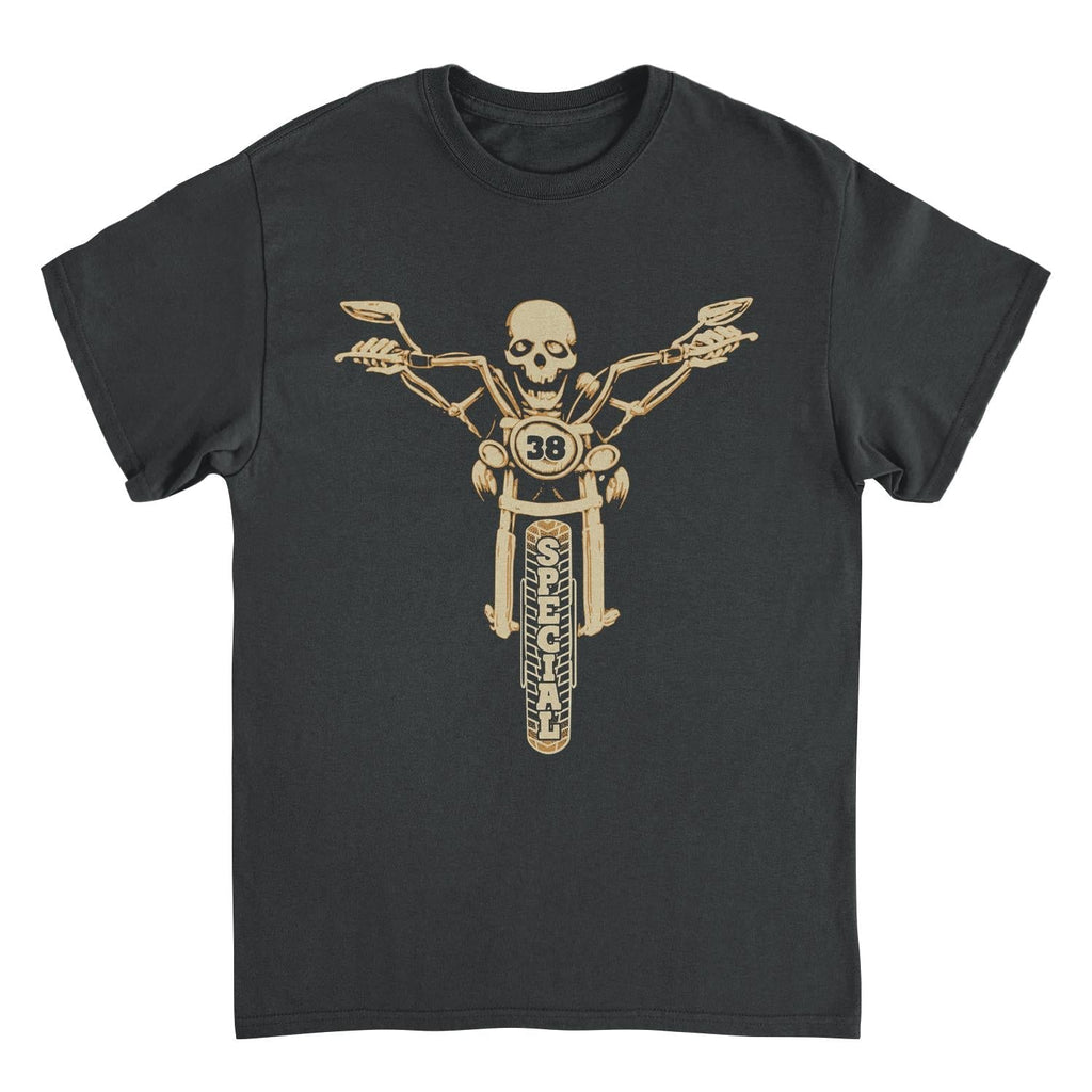 38 Special Skeleton on Bike Mens T Shirt Black Hoodie, Sweatshirt | CiraTrend.com (Image 1)