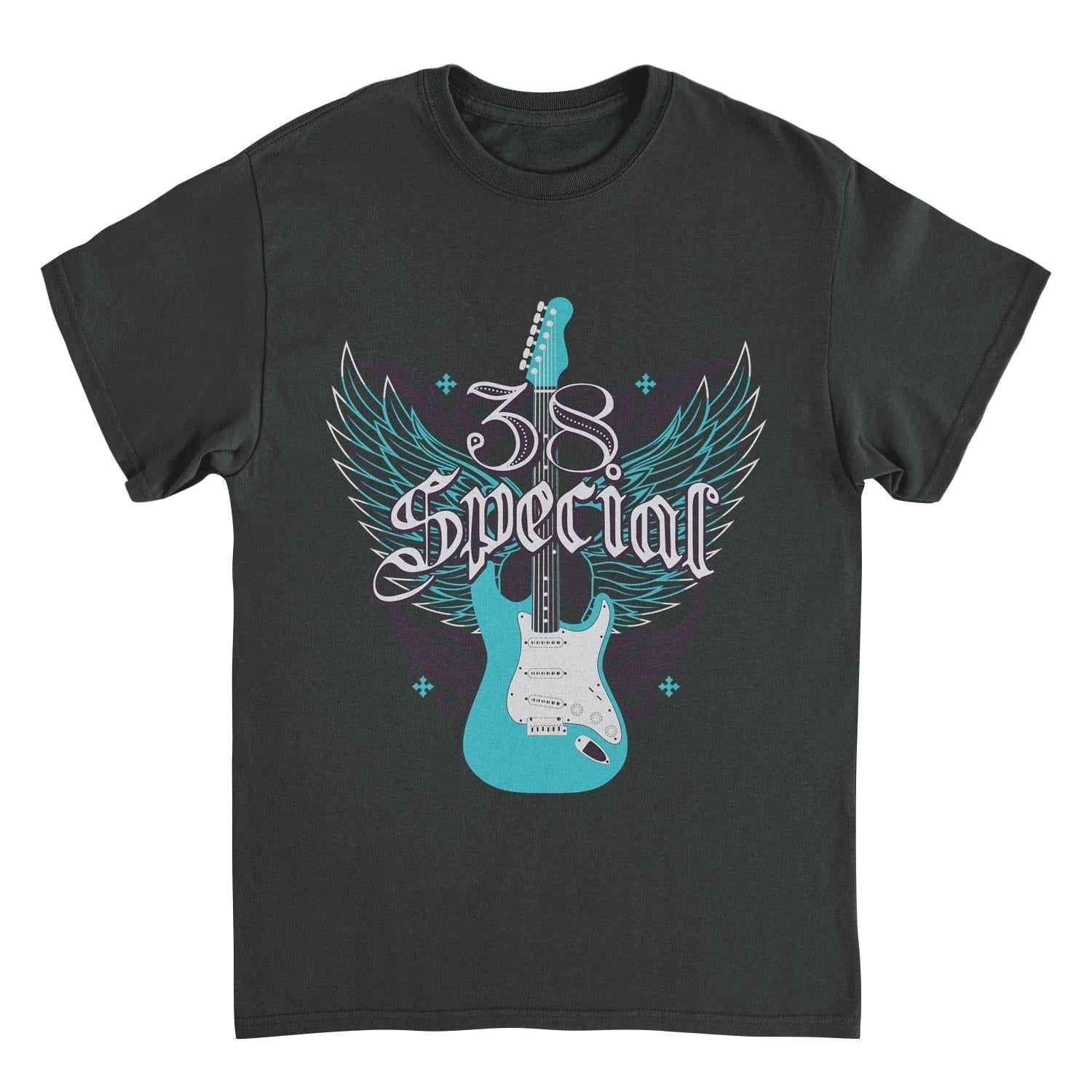 38 Special Teal Winged Guitar Mens T Shirt Black Hoodie, Sweatshirt | CiraTrend.com (Image 1)