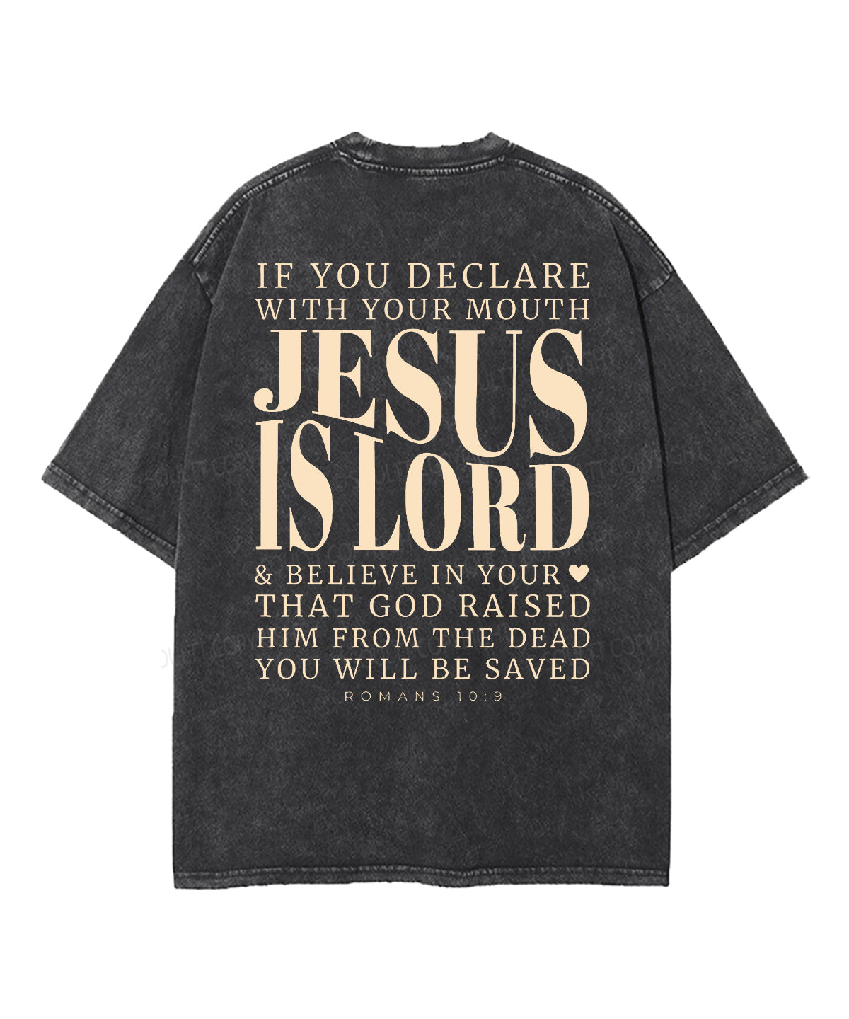 Jesus Is Lord Double Sided Unisex Washed Christian T-shirt Hoodie, Sweatshirt | CiraTrend.com (Image 4)