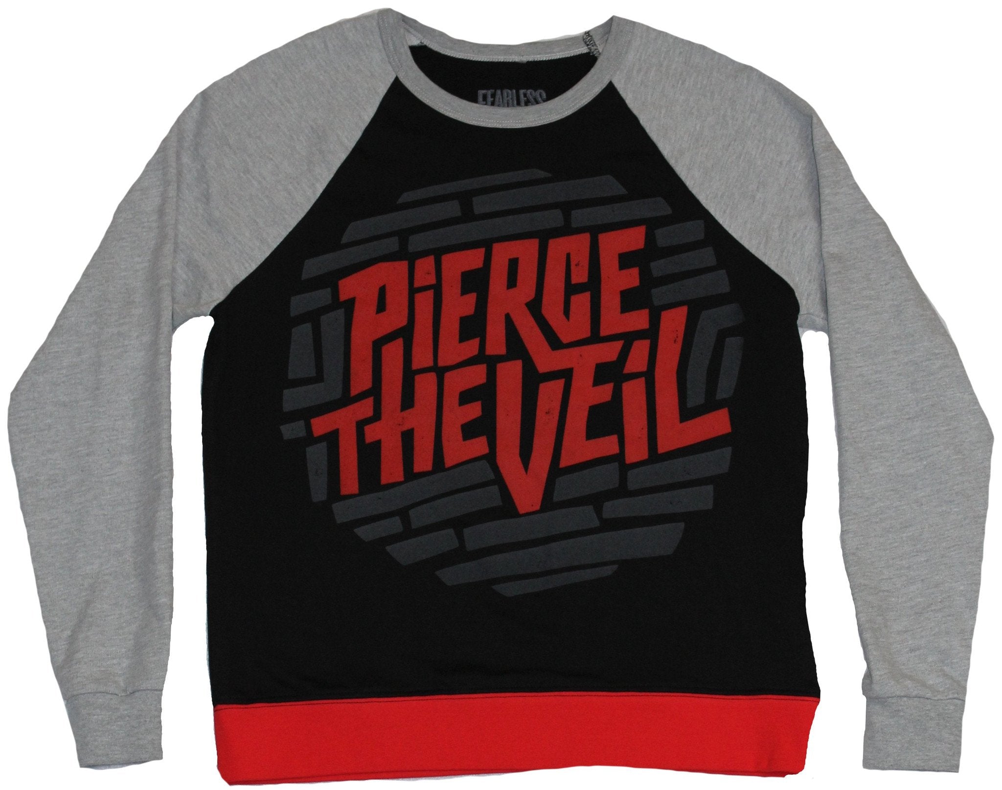 Pierce The Veil Girls Juniors Light Sweatshirt - Red Word Circle Line logo T-Shirts, Hoodie | CiraTrend.com