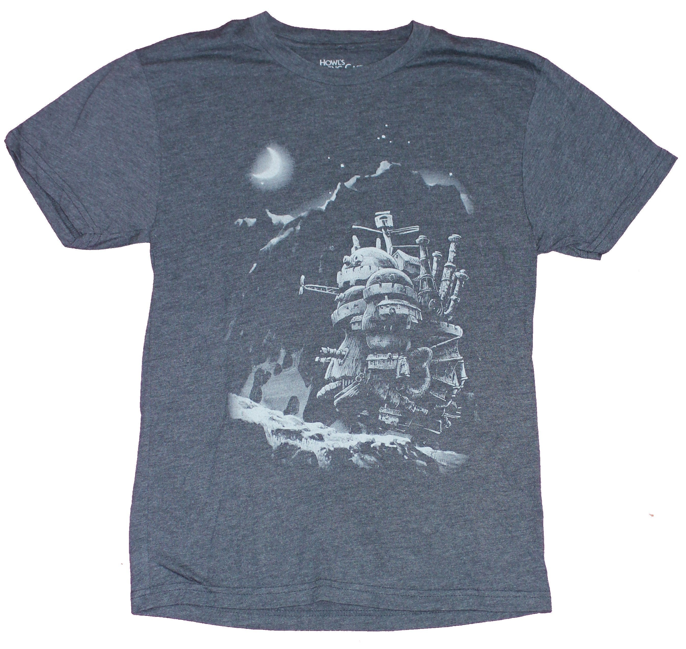 Howl's Moving Castle Mens T-Shirt - Moonlit Castle Image Hoodie, Sweatshirt | CiraTrend.com