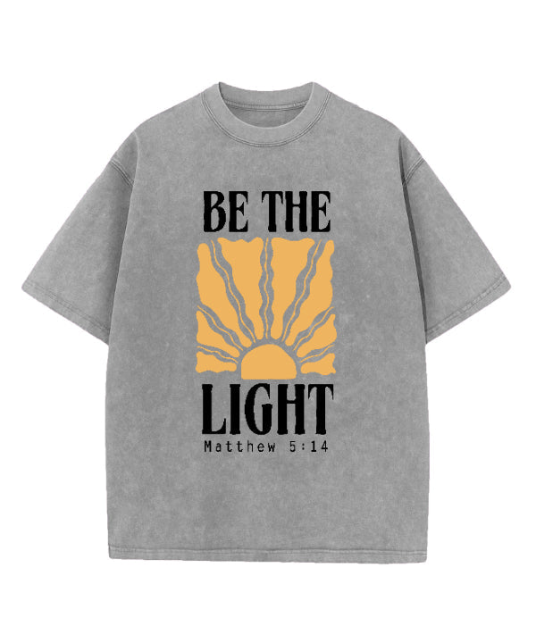 Be the Light Washed Christian T-shirt Hoodie, Sweatshirt | CiraTrend.com (Image 5)