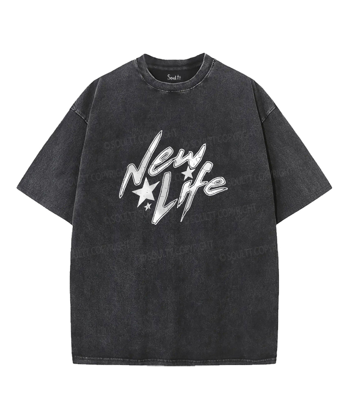 New Life Double Sided Unisex Washed Christian T-shirt Hoodie, Sweatshirt | CiraTrend.com (Image 2)