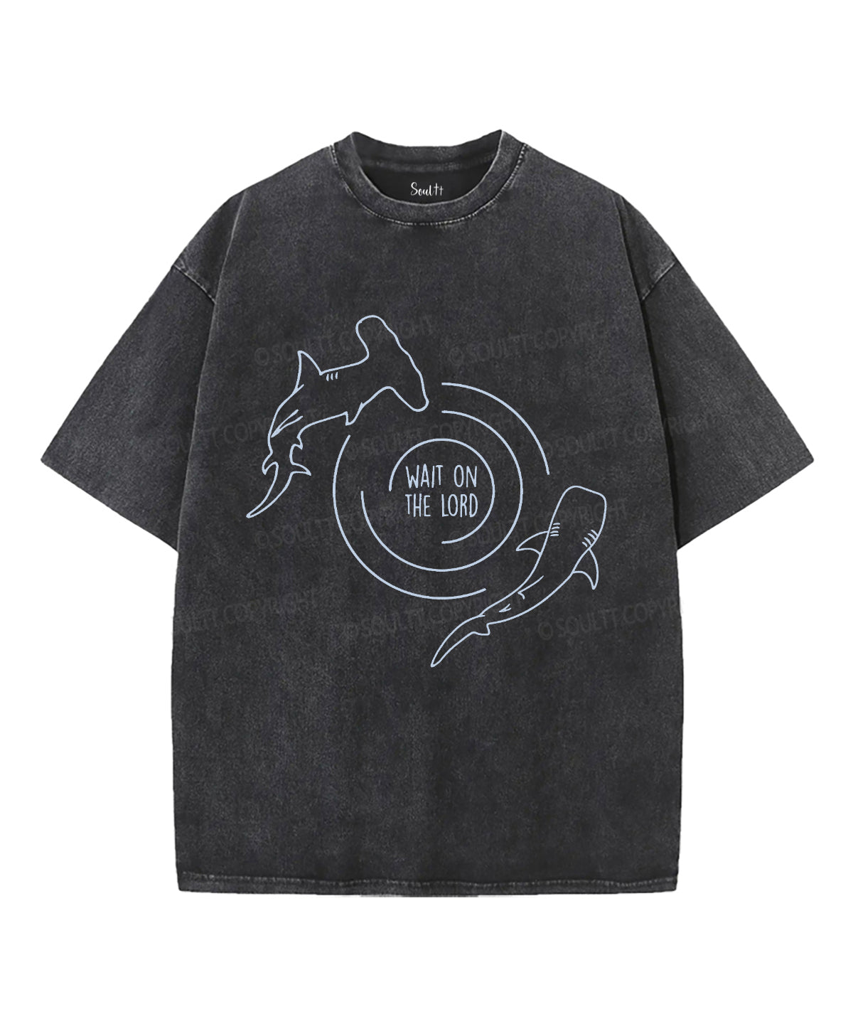Wait On The Lord Unisex Washed Christian T-shirt Hoodie, Sweatshirt | CiraTrend.com (Image 2)