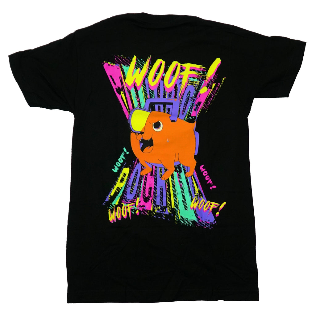 Chainsaw Man Mens T-Shirt - Colorful Pochita Stamped Name Woof Pochita Back Hoodie, Sweatshirt | CiraTrend.com (Image 2)