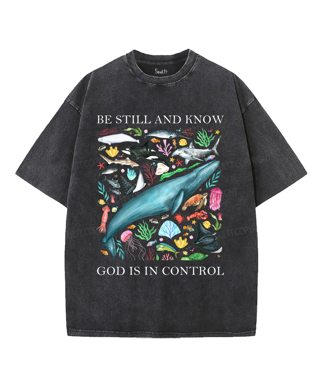 Be Still And Know Unisex Washed Christian T-shirt Style001 Hoodie, Sweatshirt | CiraTrend.com (Image 1)