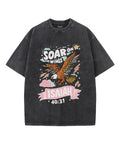 Soar on Wings Unisex Washed Christian T-shirt Hoodie, Sweatshirt | CiraTrend.com (Image 1)