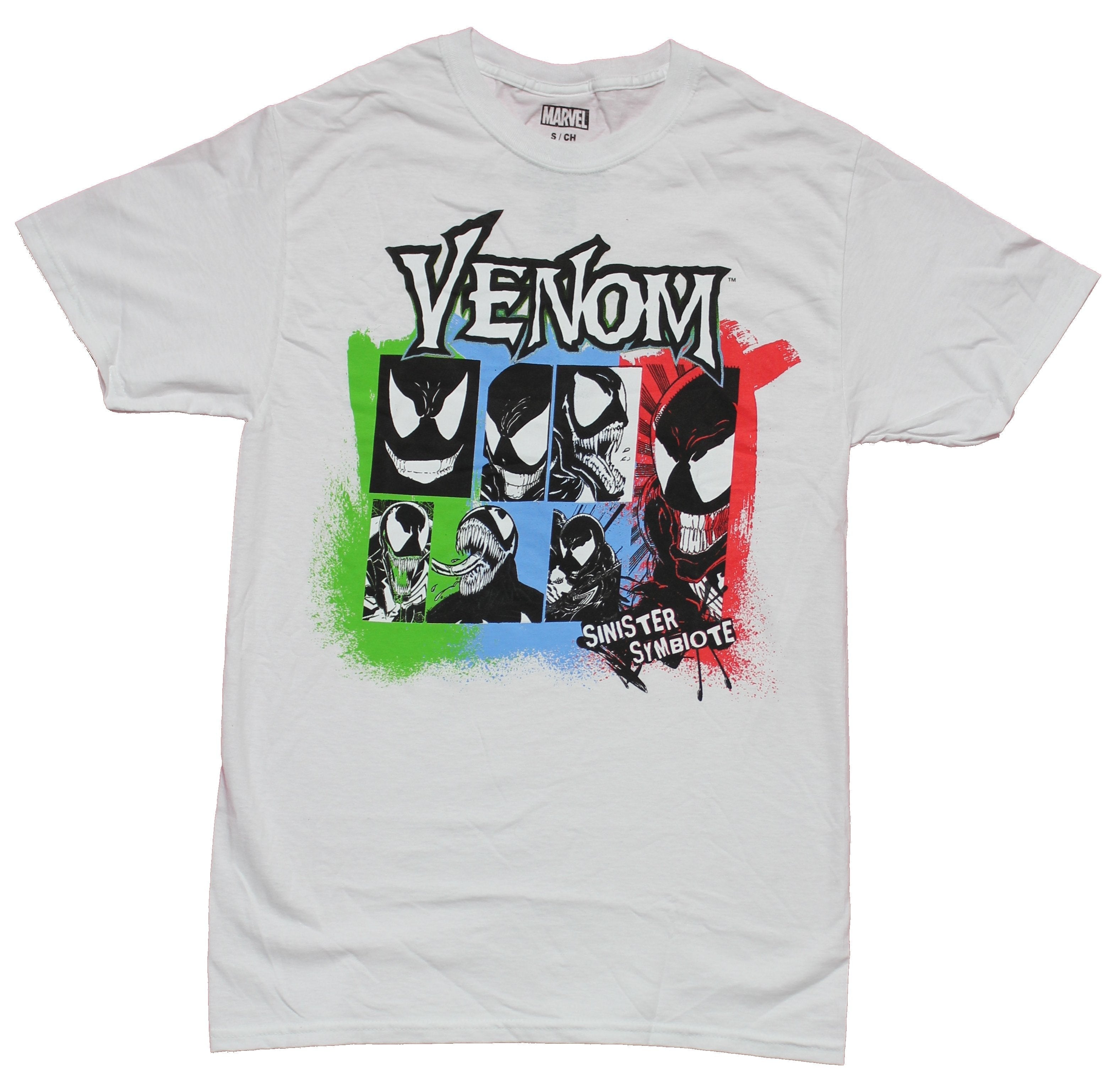 Venom Mens T-Shirt - McFarlane Style Smiling Color Face Boxes Hoodie, Sweatshirt | CiraTrend.com