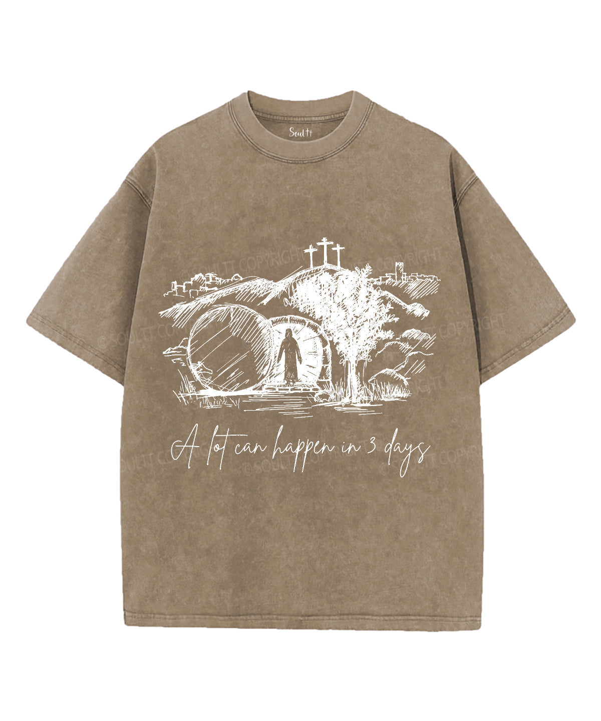 A Lot Can Happen In 3 Days Unisex Washed Christian T-shirt Style002 Hoodie, Sweatshirt | CiraTrend.com (Image 5)