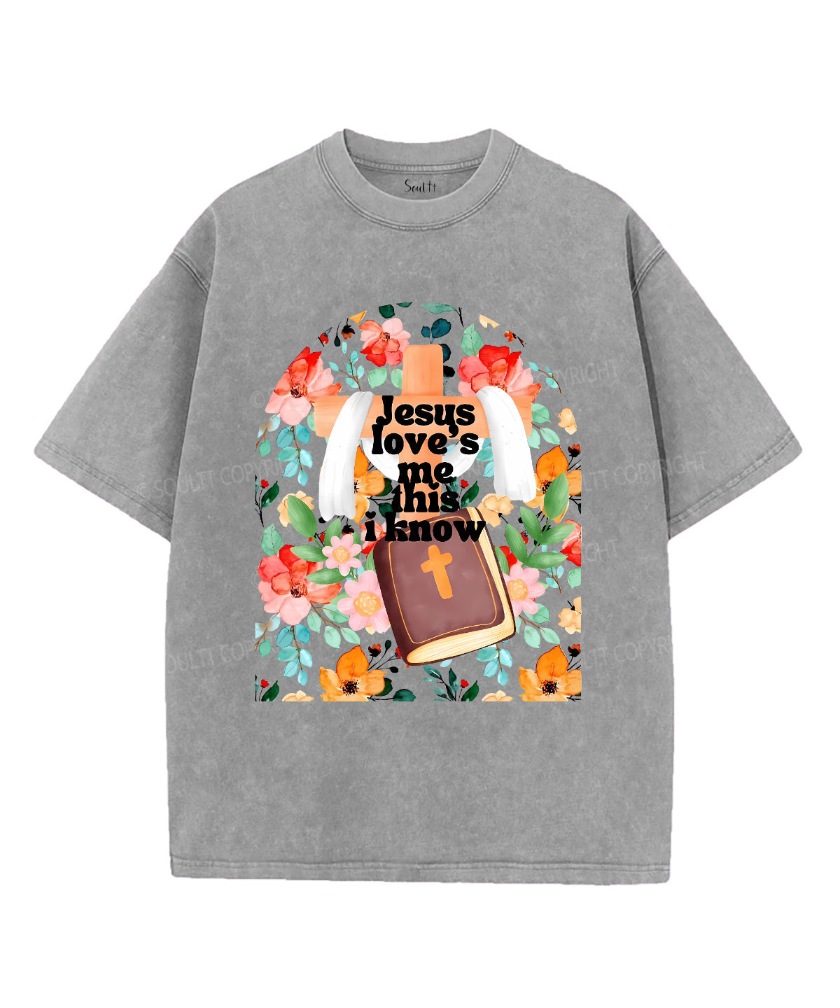 Jesus Love's Me This I Kniw Unisex Washed Christian T-shirt Hoodie, Sweatshirt | CiraTrend.com (Image 3)