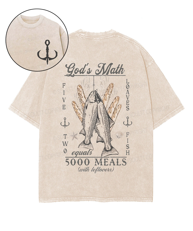 God'S Math Double Sided Washed Christian T-Shirts, Hoodie, Sweatshirt