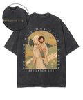 The Lamb Who Was Slain Is Risen Double Sided Unisex Washed Christian T-shirt Style001 Hoodie, Sweatshirt (Image 1)