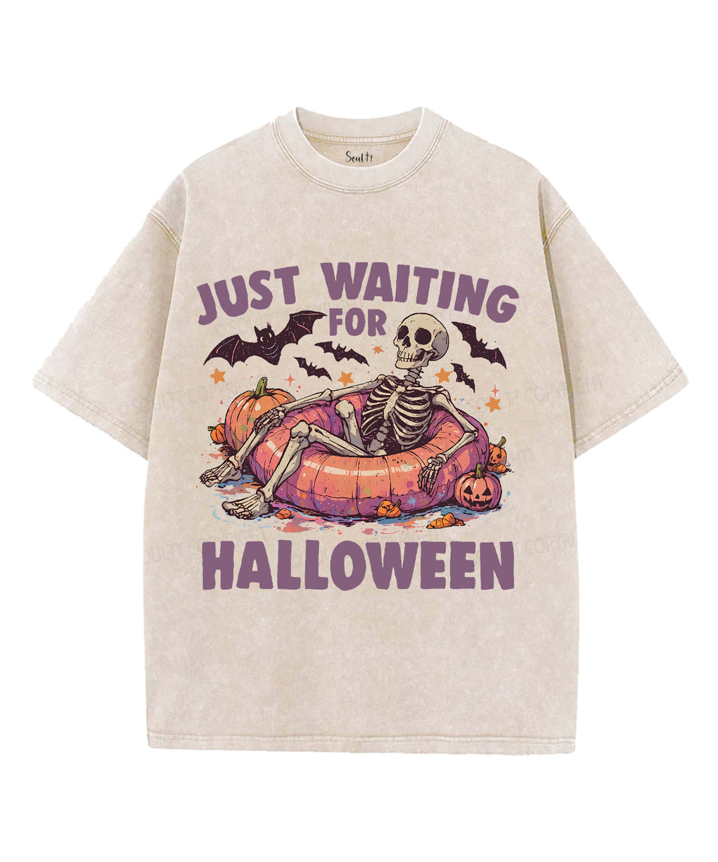 Just Waiting Halloween Washed Christian Style002 T-Shirts, Hoodie, Sweatshirt