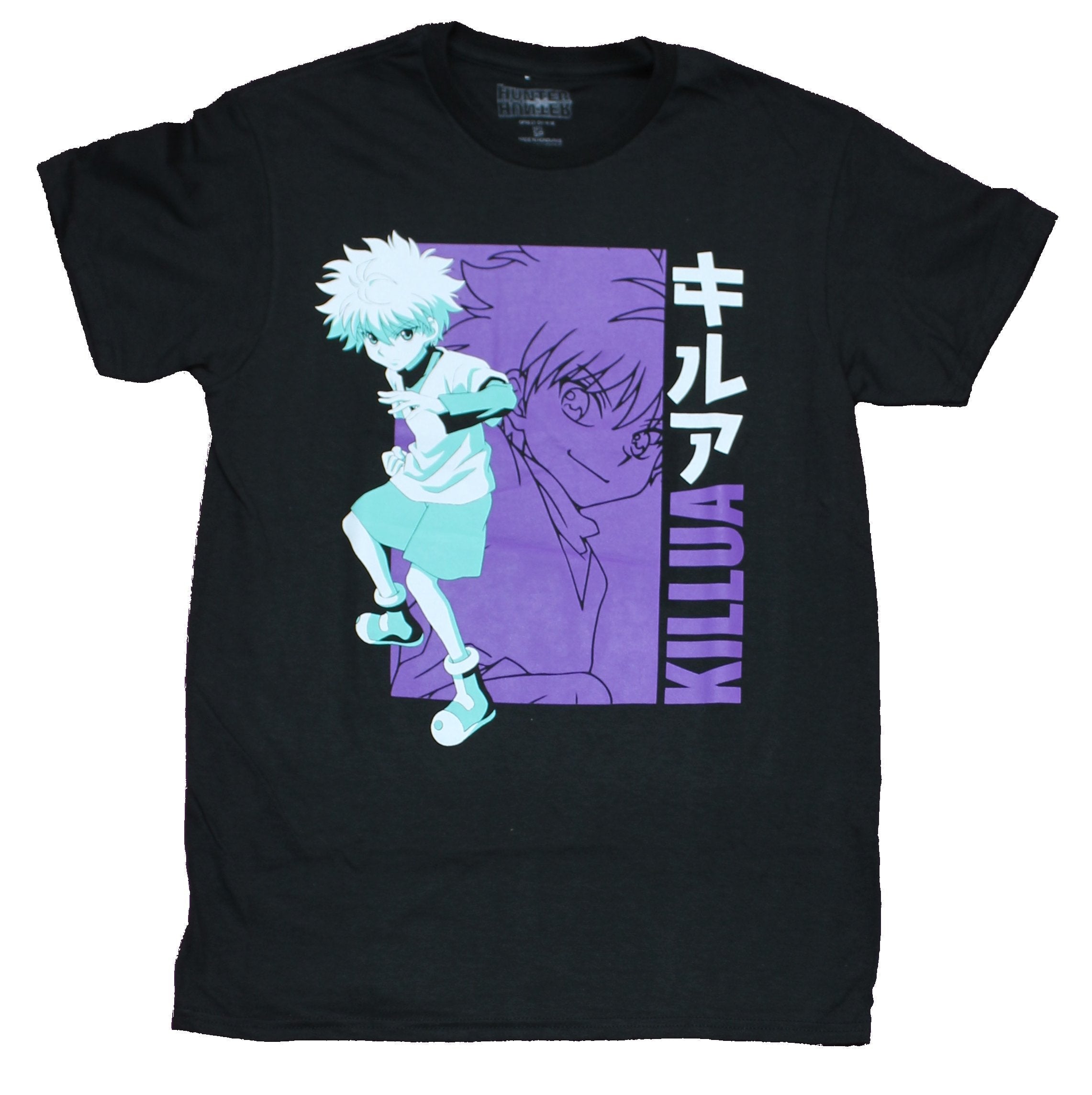 Hunter X Hunter Mens T-Shirt -Killua Purple Aqua Box Stance Hoodie, Sweatshirt | CiraTrend.com