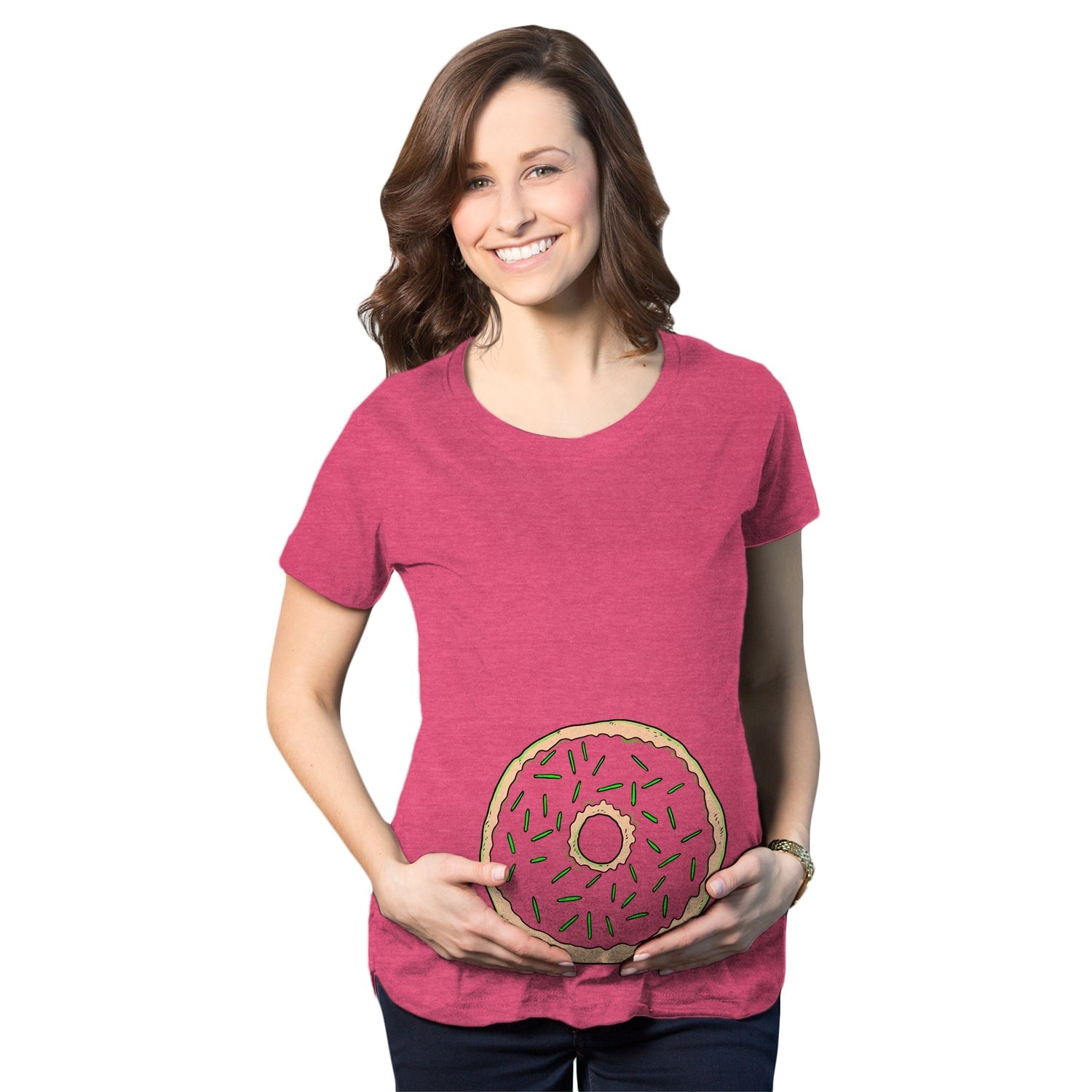 Donut Baby Bump Maternity T Shirt Hoodie, Sweatshirt | CiraTrend.com (Image 1)
