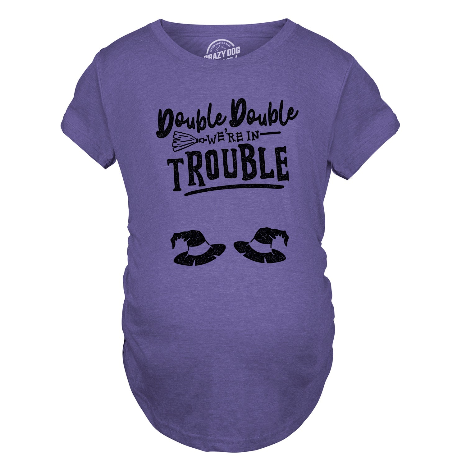 Double Double We're In Trouble Maternity T Shirt Hoodie, Sweatshirt | CiraTrend.com (Image 3)