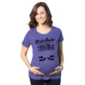 Double Double We're In Trouble Maternity T Shirt Hoodie, Sweatshirt | CiraTrend.com (Image 1)