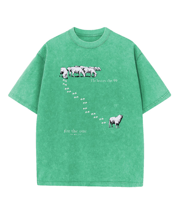 He Leaves The 99 Washed Christian T-shirt Hoodie, Sweatshirt | CiraTrend.com (Image 2)