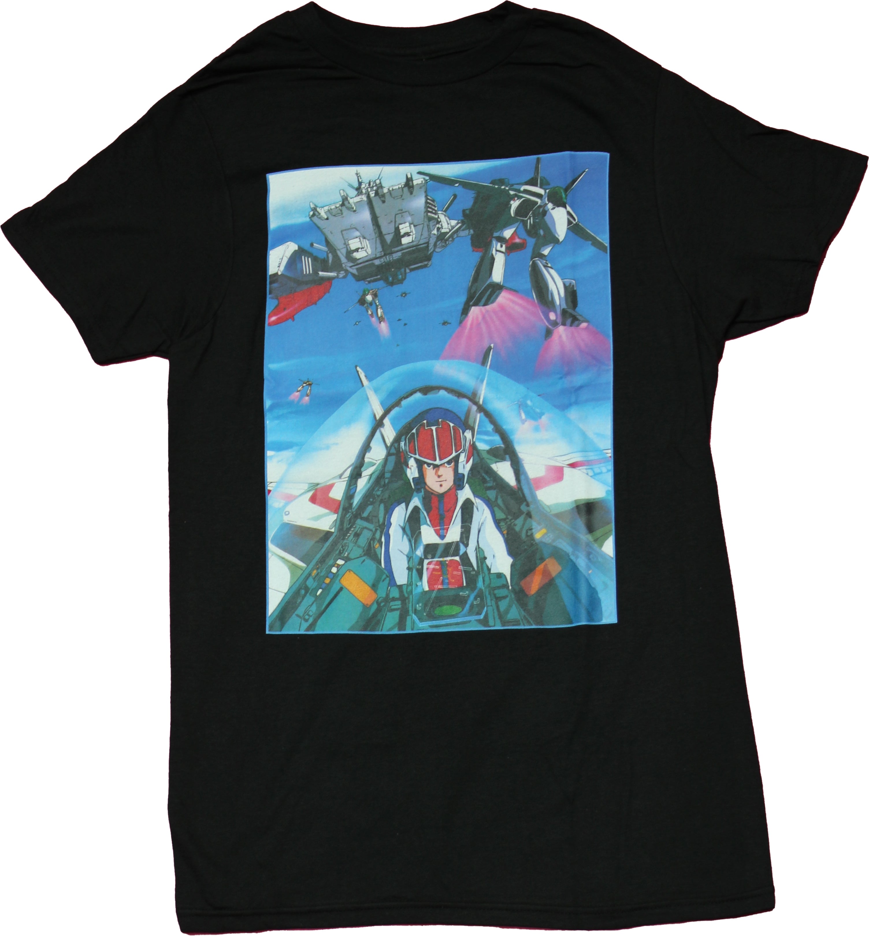 Robotech Mens T-Shirt - Rick Hunter Pilot in Aircraft Hoodie, Sweatshirt | CiraTrend.com