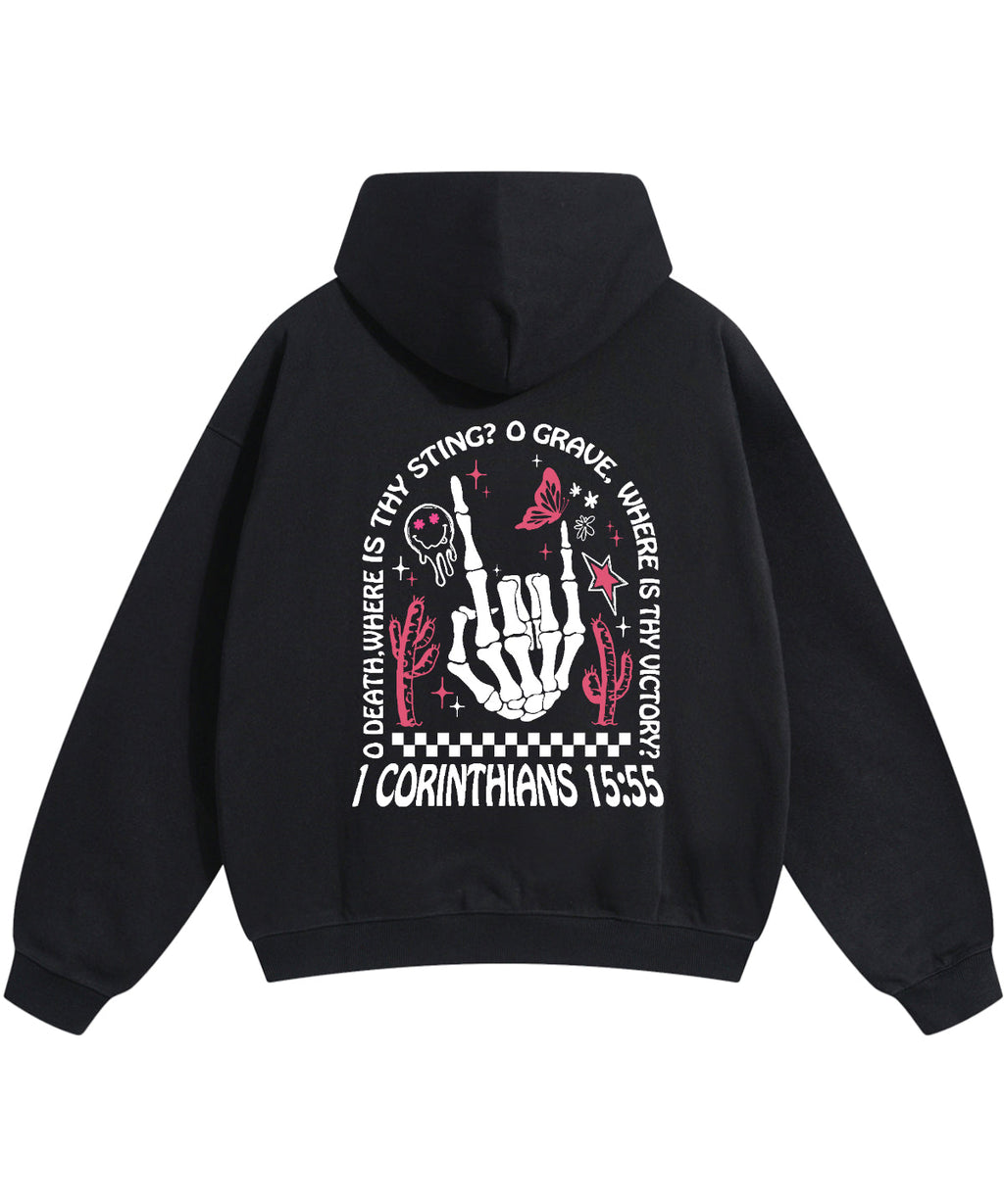 O Death Where Is Thy Sting Double Sided Cotton Christian Hoodie T-Shirts, Sweatshirt | CiraTrend.com (Image 3)