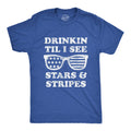 Drinkin Til I See Stars And Stripes Men's T Shirt Hoodie, Sweatshirt | CiraTrend.com (Image 1)