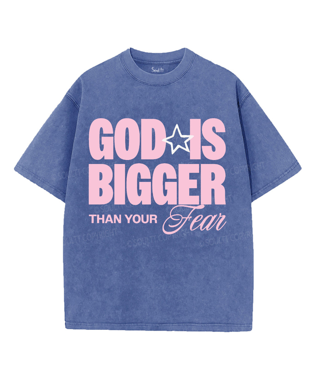 God Is Bigger Washed Christian T-Shirts, Hoodie, Sweatshirt