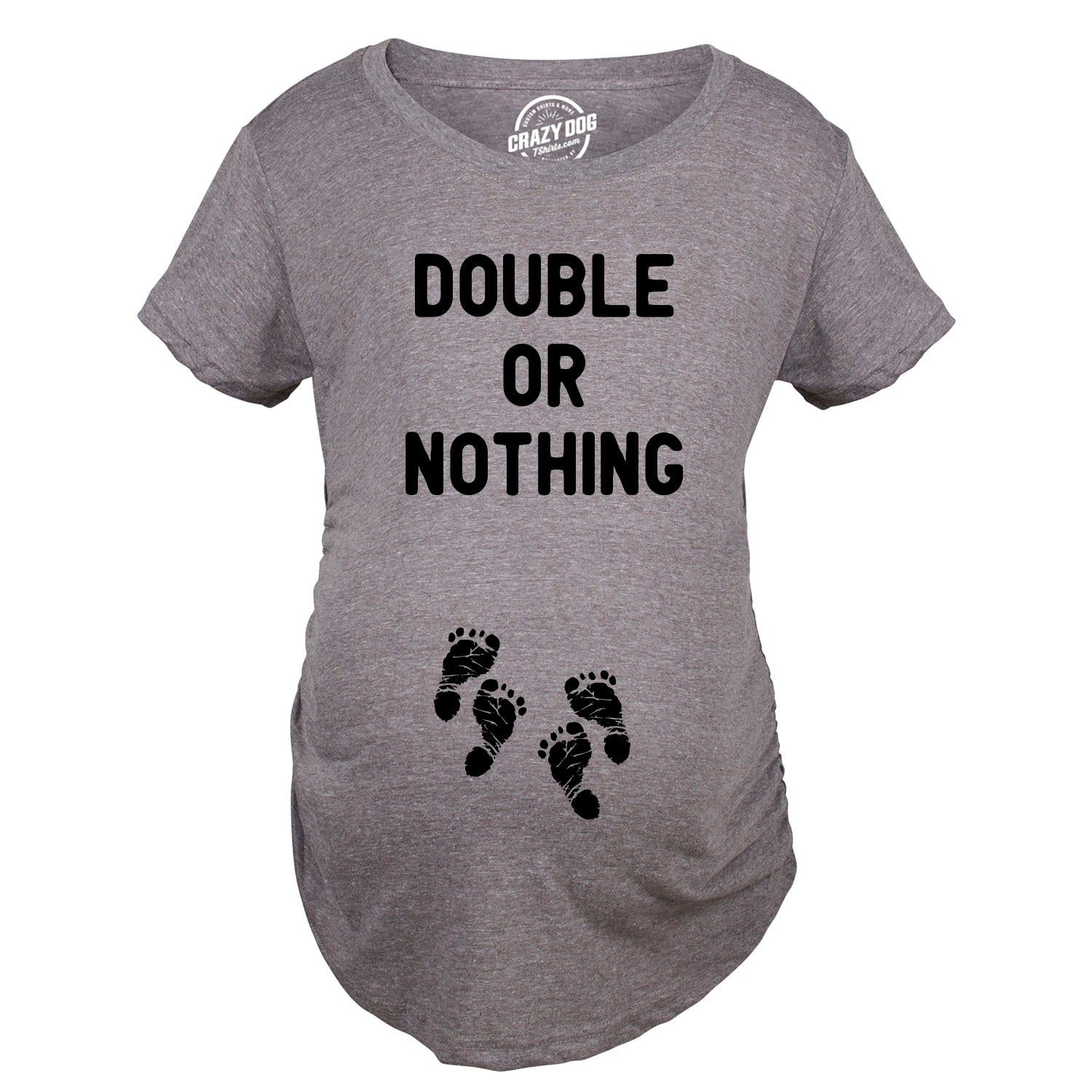 Double Or Nothing Maternity T Shirt Hoodie, Sweatshirt | CiraTrend.com (Image 3)
