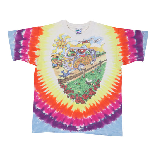 1994 Grateful Dead Summer Tour Liquid Blue Tie Dye Shirt Style001