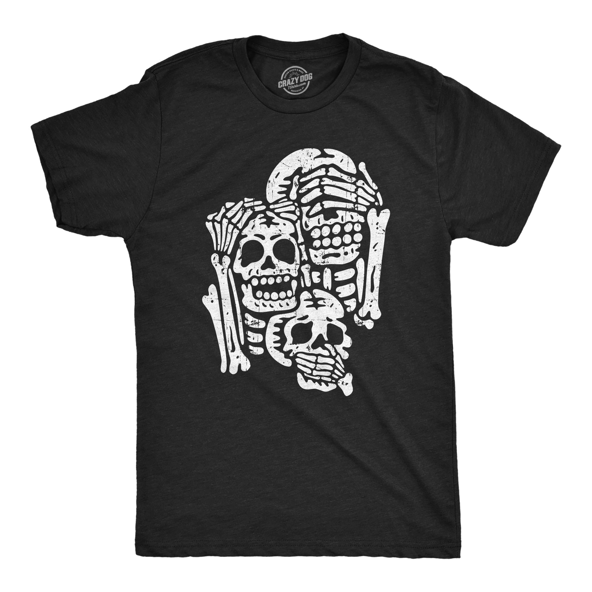 Three Wise Skeletons Men's T Shirt Hoodie, Sweatshirt | CiraTrend.com (Image 1)