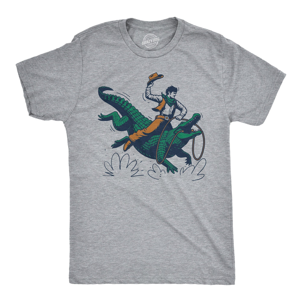 Cowboy Gator Ride Men's T Shirt Hoodie, Sweatshirt | CiraTrend.com (Image 1)