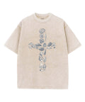Ocean Baker Cross Unisex Washed Christian T-shirt Hoodie, Sweatshirt | CiraTrend.com (Image 1)