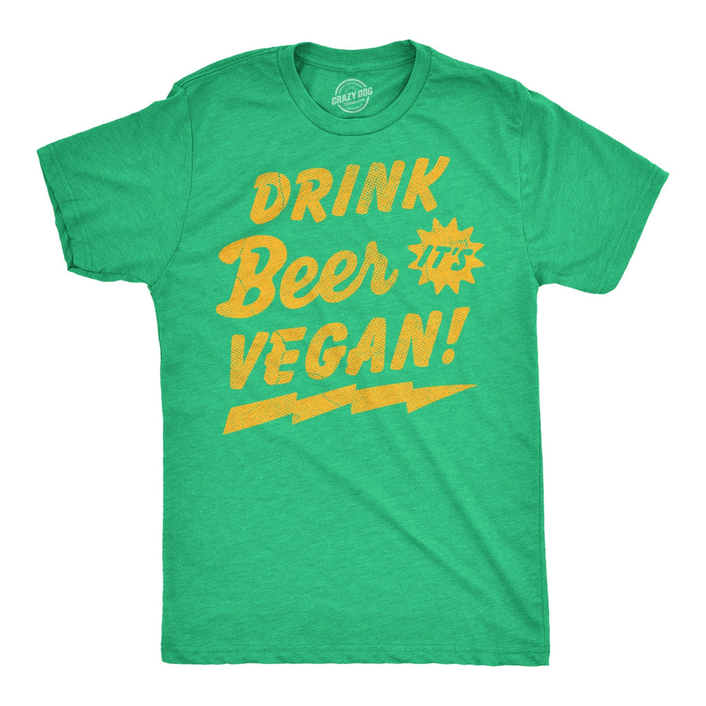 Drink Beer Its Vegan Men's T Shirt Hoodie, Sweatshirt | CiraTrend.com (Image 1)