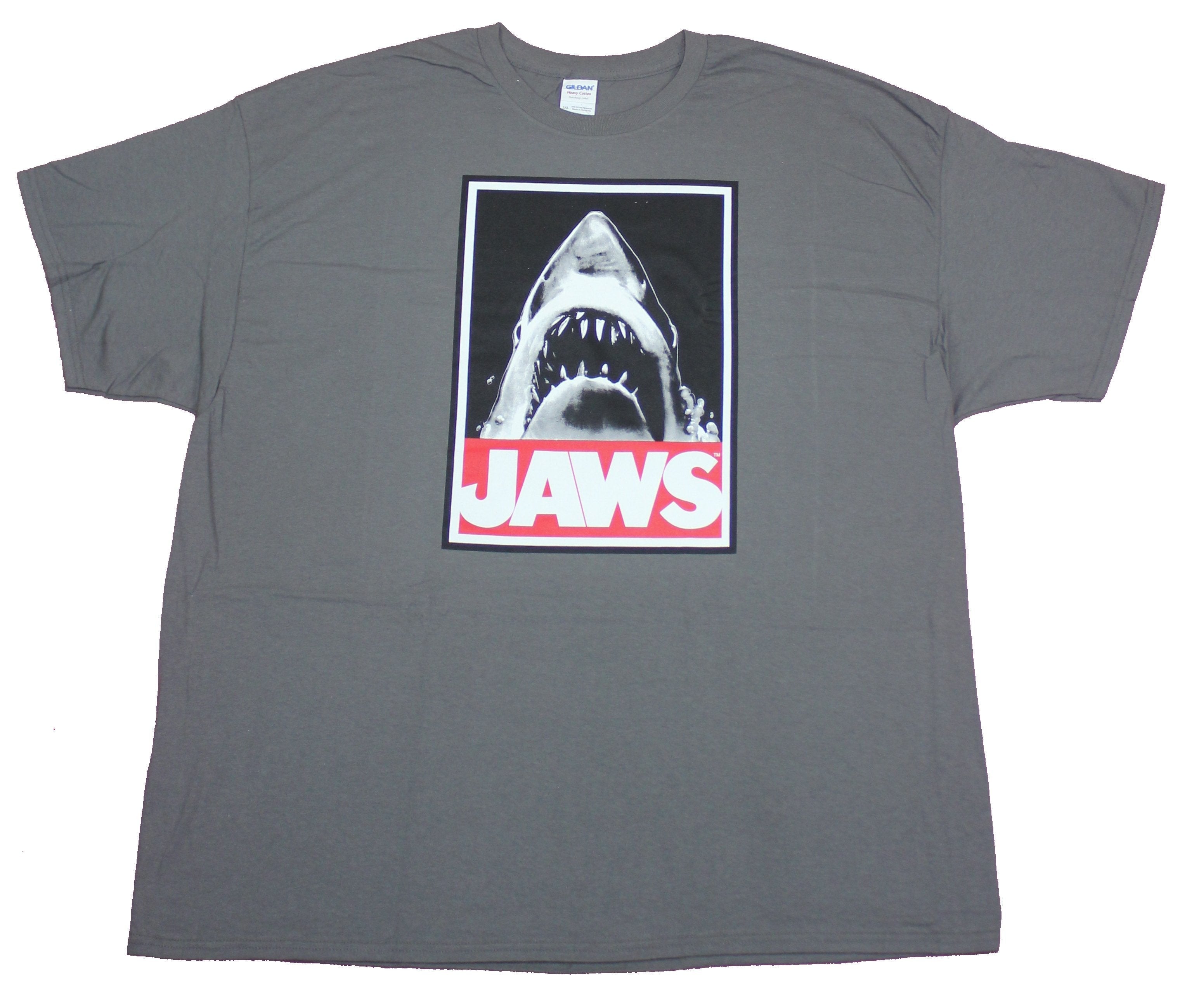 Jaws Mens T-Shirt- Big Mouth Shark Over Red Name Image Style011 Hoodie, Sweatshirt | CiraTrend.com