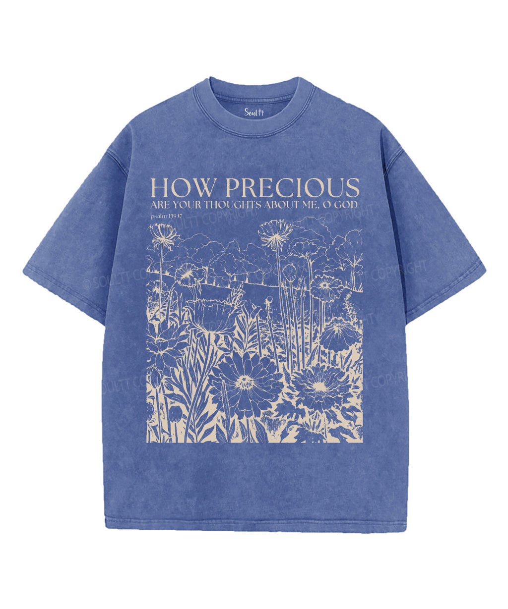 How Precious Are Your Thoughts About Me Washed Christian T-Shirts, Hoodie, Sweatshirt