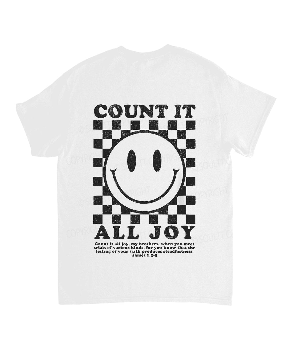 Count It All Joy Double Sided Unisex Cotton Christian T-Shirt Hoodie, Sweatshirt | CiraTrend.com (Image 3)