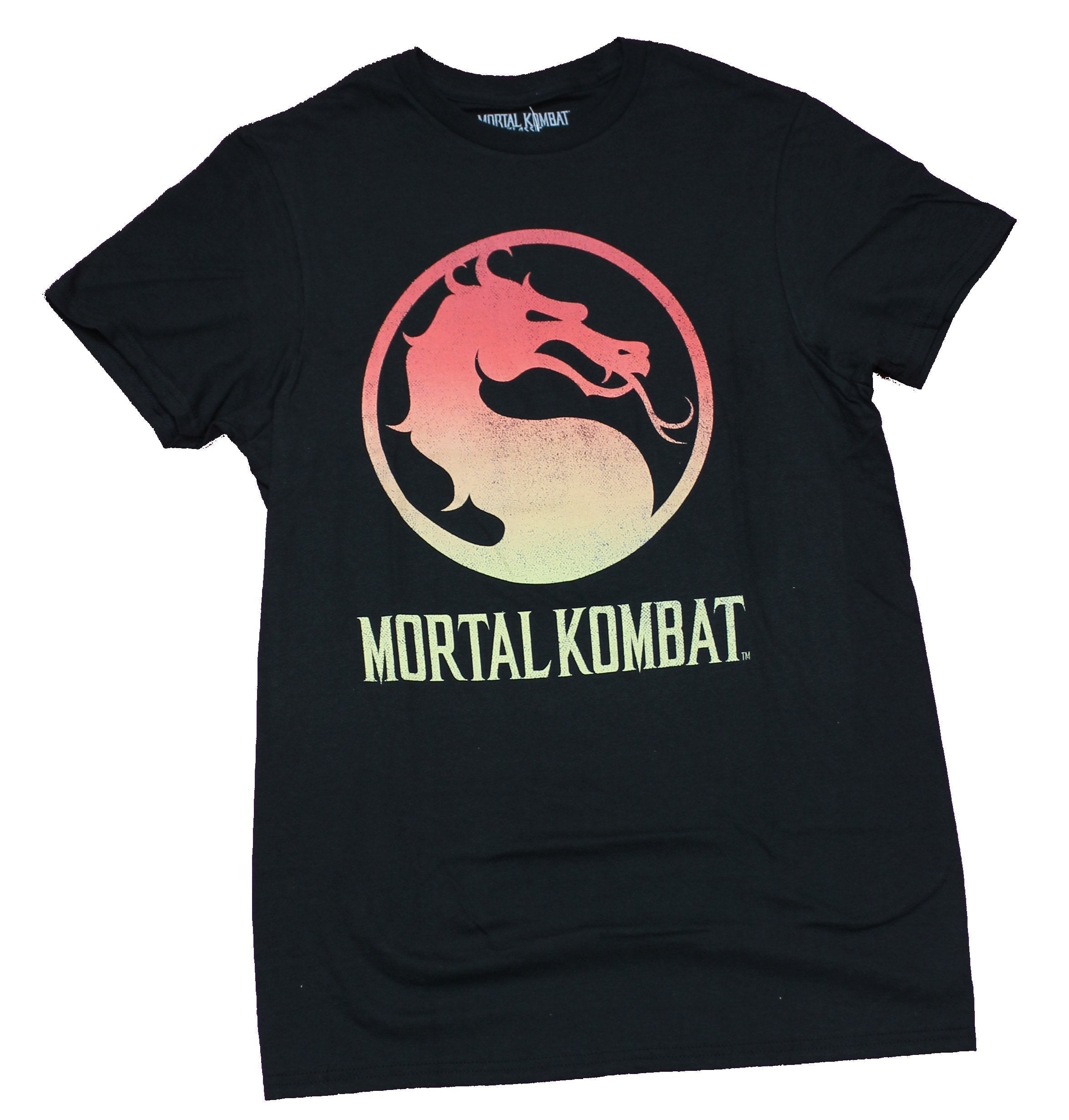 Mortal Kombat Mens T-Shirt - Red To Yellow Simple Fade Logo Hoodie, Sweatshirt | CiraTrend.com