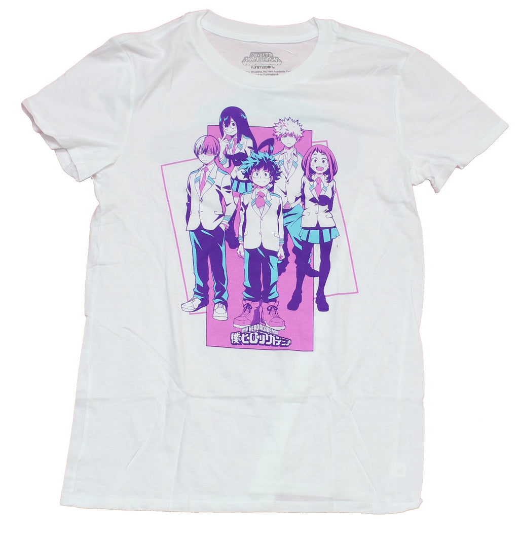My Hero Academia Girls Juniors T-Shirt - Class 1A Deku in Front Purple Blue Hoodie, Sweatshirt | CiraTrend.com (Image 1)