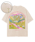 The Lord My Shepherd Double Sided Unisex Washed Christian T-shirt Hoodie, Sweatshirt | CiraTrend.com (Image 1)