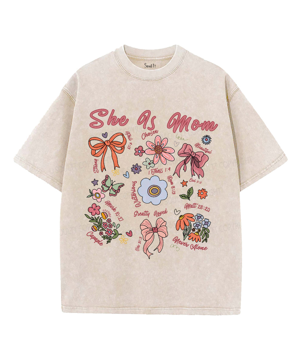 She Is Mom Unisex Washed Christian T-shirt Style001 Hoodie, Sweatshirt | CiraTrend.com (Image 2)