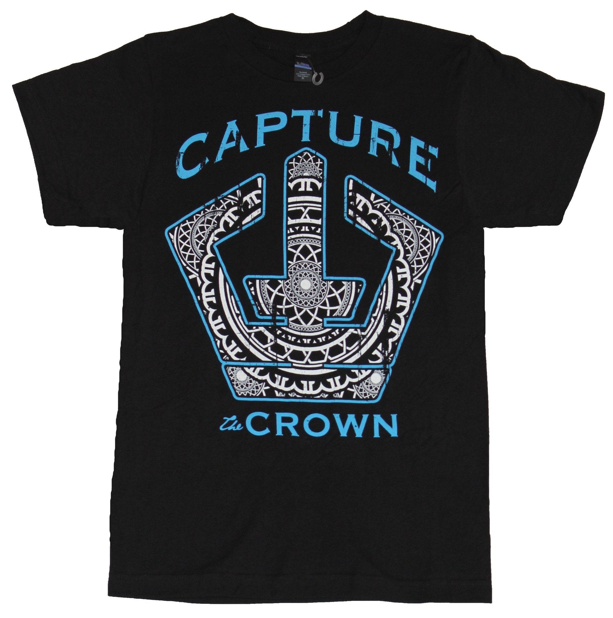Capture the Crown Mens T-Shirt -  Blue Words Geometric Filled Logo Image Hoodie, Sweatshirt | CiraTrend.com
