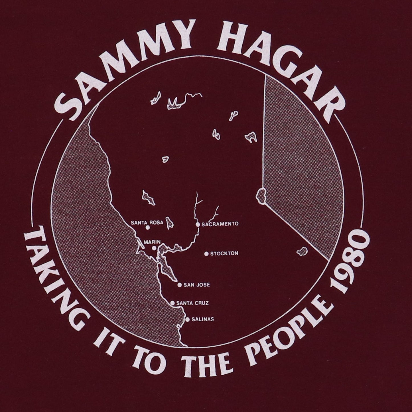 1980 Sammy Hagar Bill Graham Presents Concert Shirt