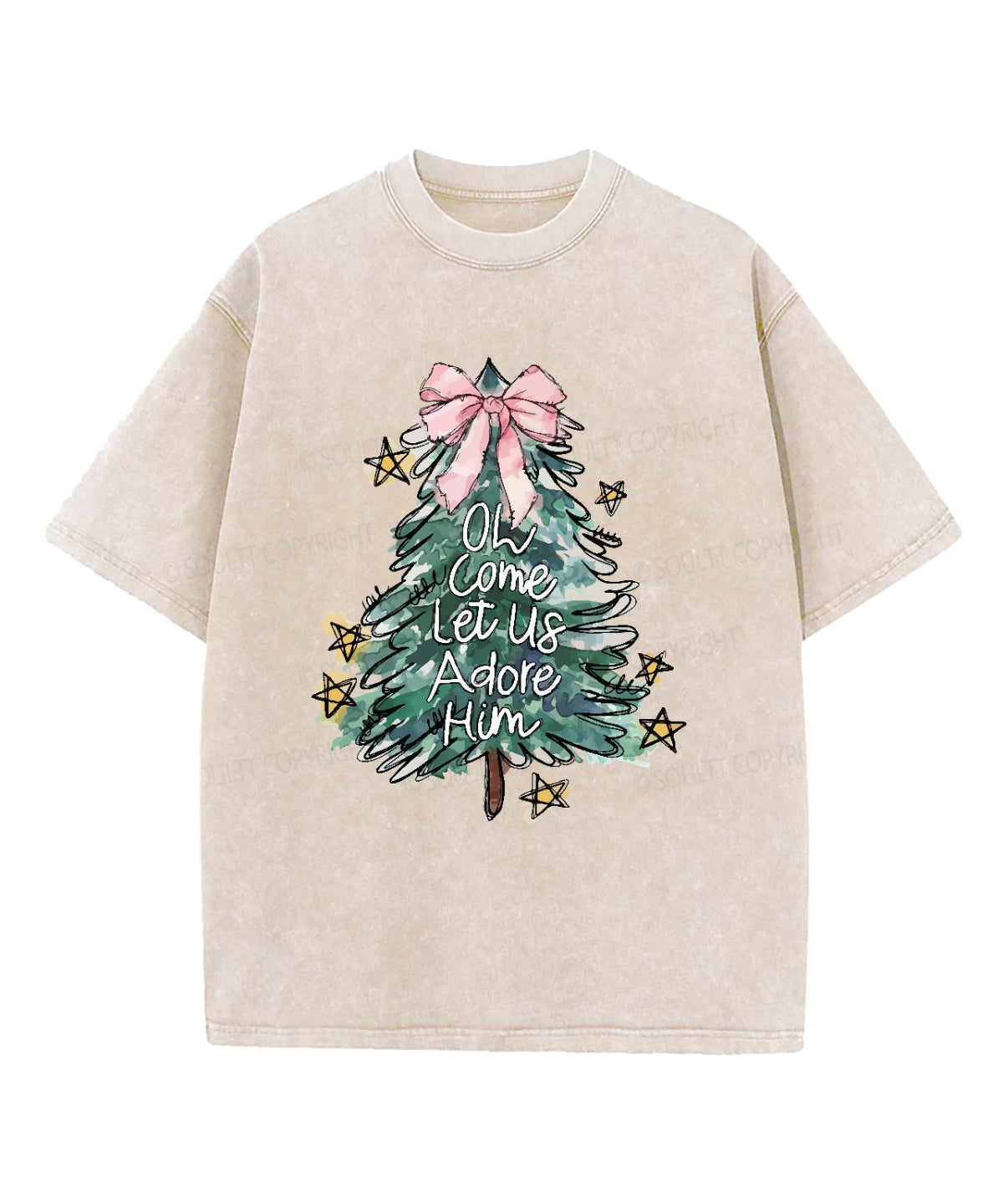Oh Come Let Us Adore Him Washed Christian T-shirt Style001 Hoodie, Sweatshirt | CiraTrend.com (Image 2)