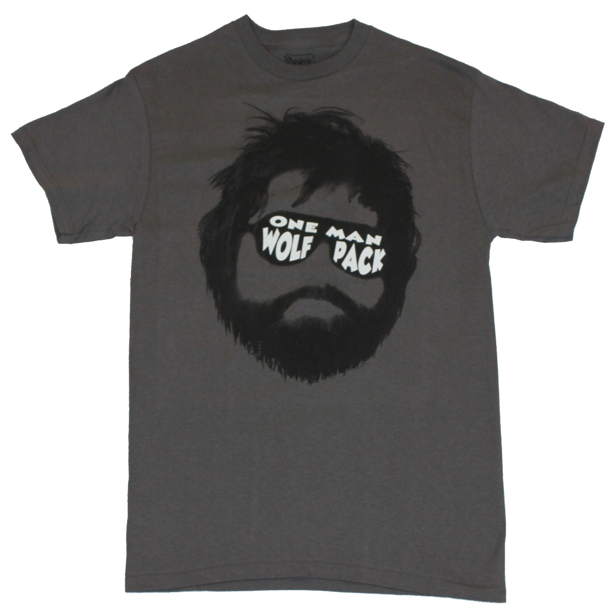 Hangover Mens T-Shirt -  "One Man Wolf Pack" Face Image Hoodie, Sweatshirt | CiraTrend.com