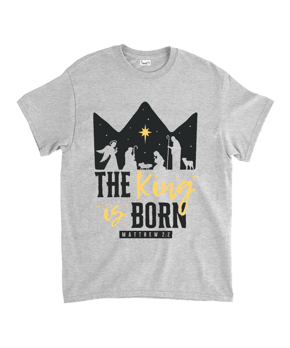 The King Is Born Unisex Cotton Christian T-Shirt Hoodie, Sweatshirt | CiraTrend.com (Image 3)