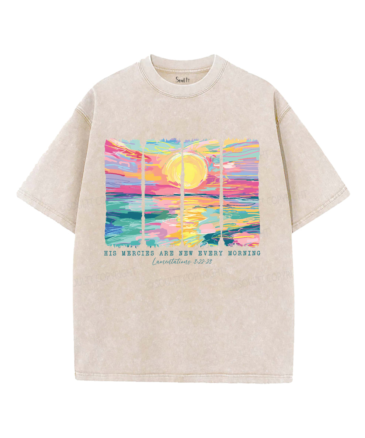 His Mercies Are New Every Morning Unisex Washed Christian T-shirt Style009 Hoodie, Sweatshirt | CiraTrend.com (Image 2)