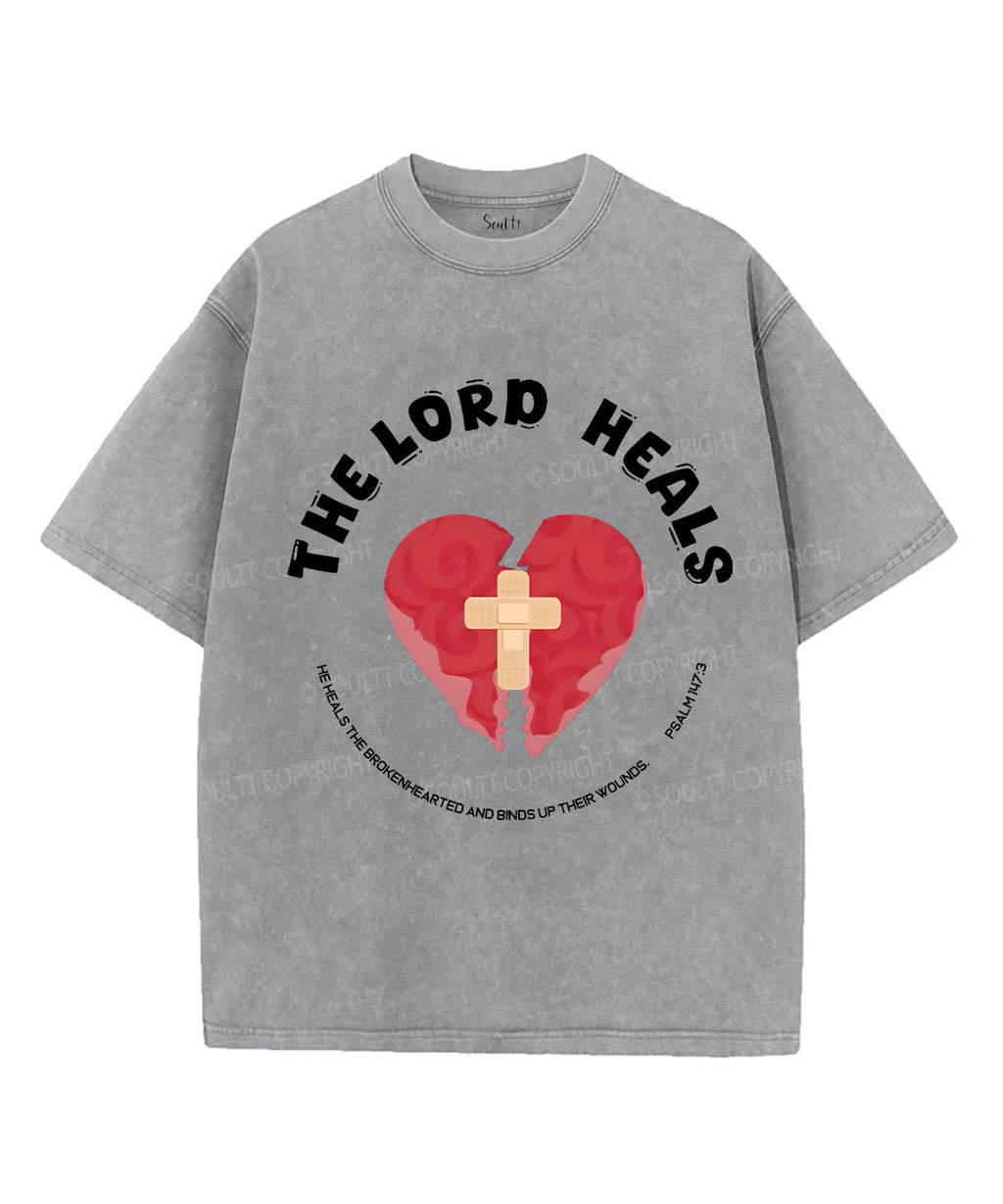 The Lord Heals Unisex Washed Christian T-shirt Hoodie, Sweatshirt | CiraTrend.com (Image 2)