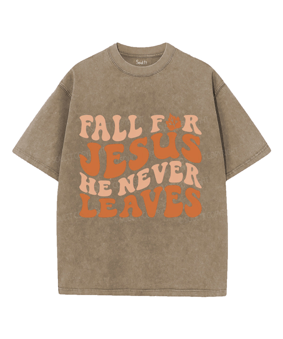 Fall For Jesus He Never Leaves Unisex Washed Christian T-shirt Hoodie, Sweatshirt | CiraTrend.com (Image 5)
