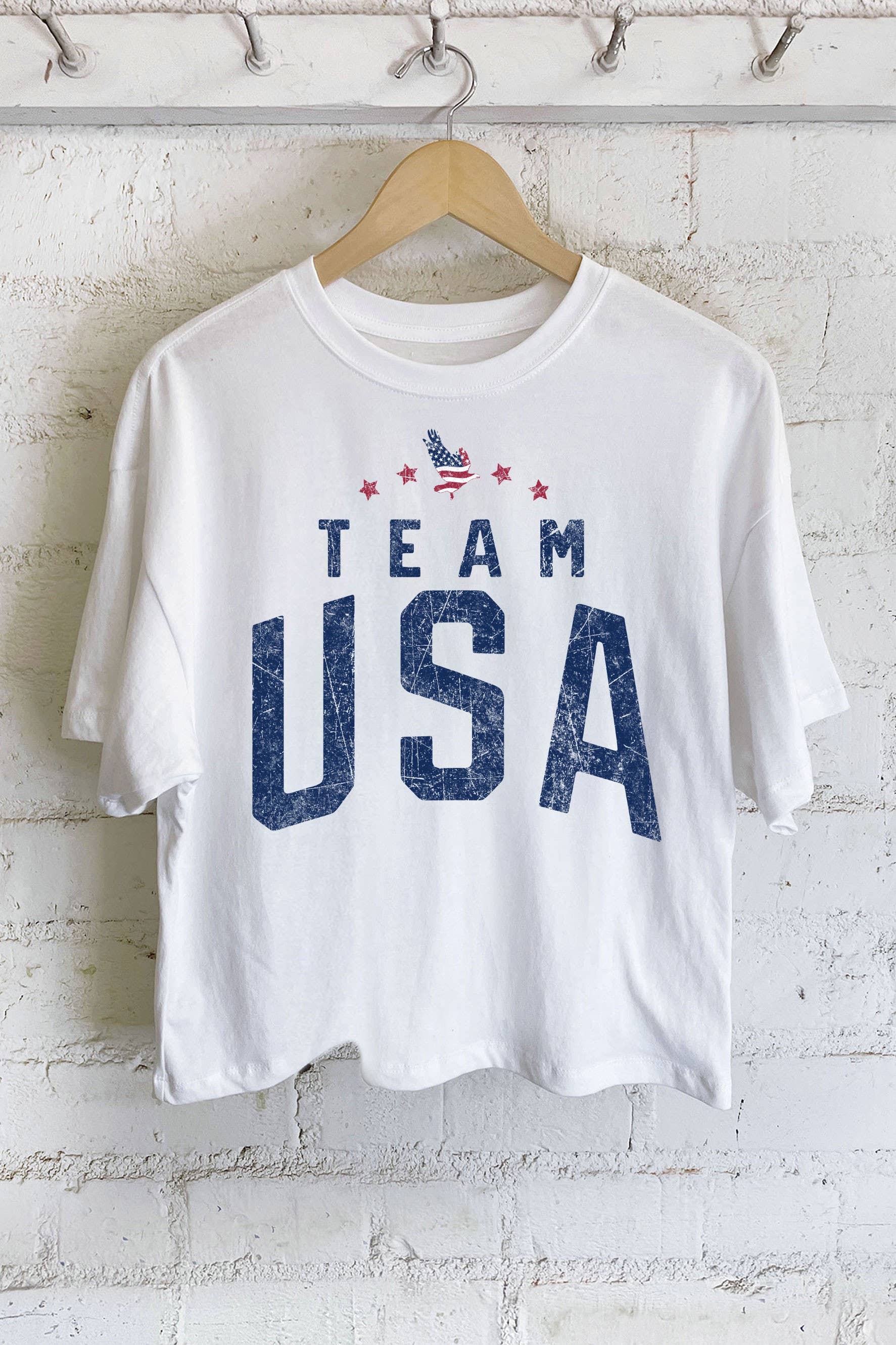 Team USA Eagle Graphic Long Crop Top
